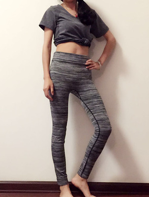 混纺高腰运动裤2